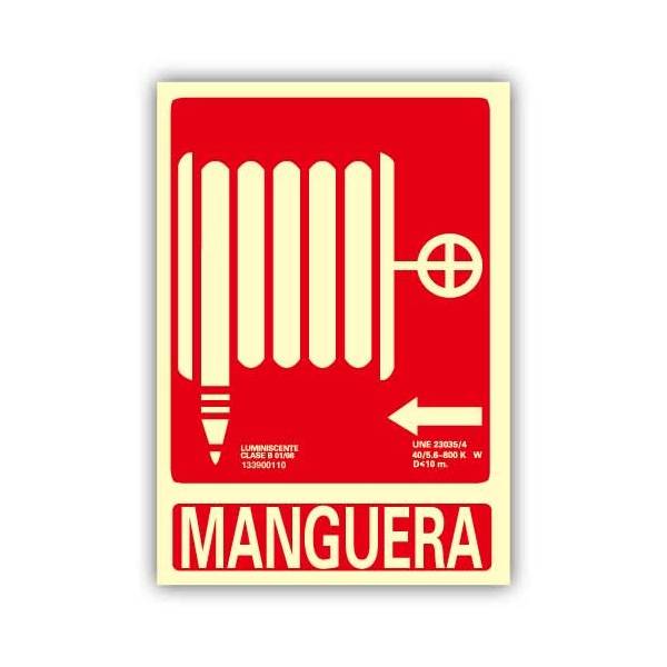 Indica la ubicación de una manguera de seguridad