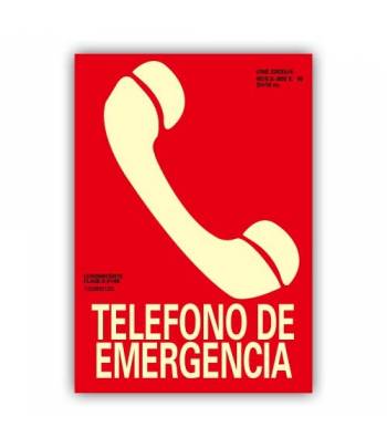 avisa de la ubicación de un teléfono de emergencia en caso de una evacuación.