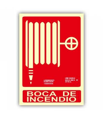 Señal fotoluminiscente indicativa de "Manguera - Boca de Incendio