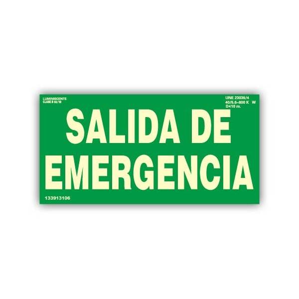 Señal de evacuación para indicar la ubicación de la salida de emergencia