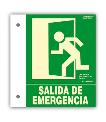 formato banderola para señalizar la salida de emergencia