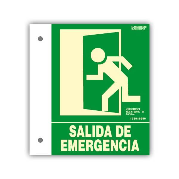 formato banderola para señalizar la salida de emergencia