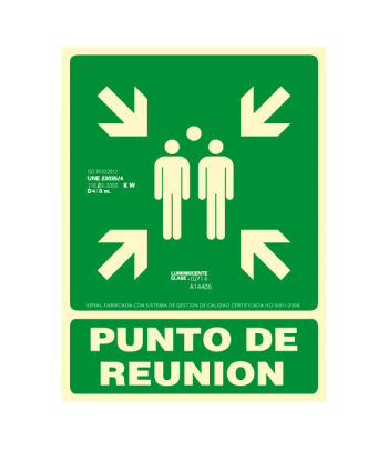 Señal vertical: "Punto de Reunión" (Clase A)