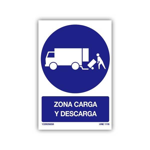 Señal que informa de la zona de carga y descarga