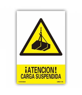 Señal de advertencia "Atención Carga Suspendida"