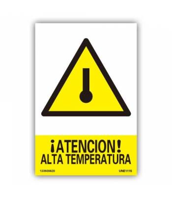 Su pictograma y texto avisan del peligro por temperaturas elevadas.