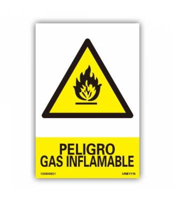 Su pictograma y texto avisan del peligro por gas inflamable