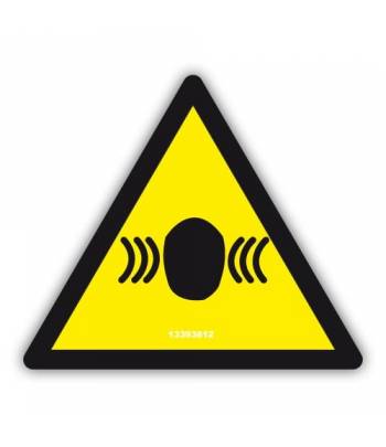 Señal indicativa de peligro o riesgo por exceso de ruido