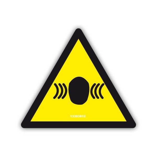Señal indicativa de peligro o riesgo por exceso de ruido