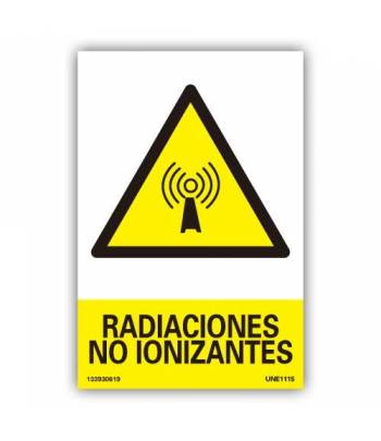 Señal de advertencia por riesgo de radiaciones no ionizantes