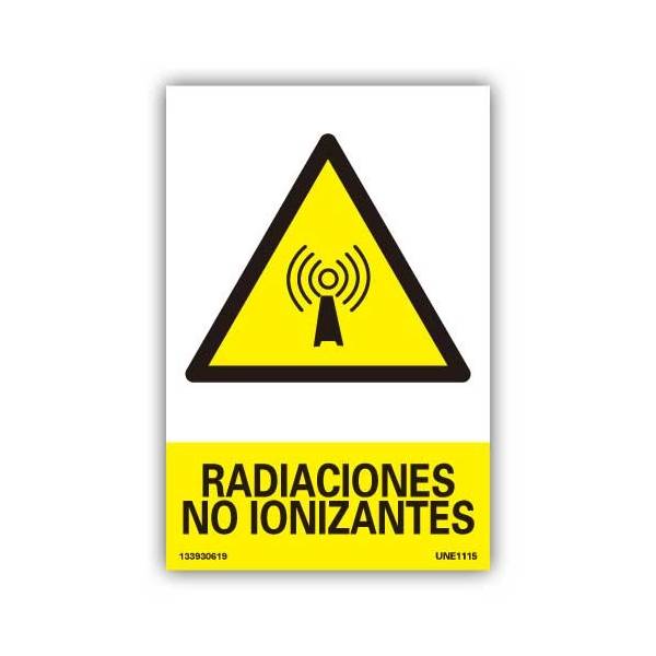 Señal de advertencia por riesgo de radiaciones no ionizantes