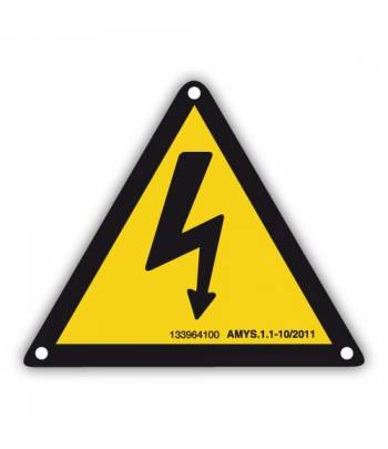 Pegatina para advertir de peligro eléctrico en ciertas instalaciones