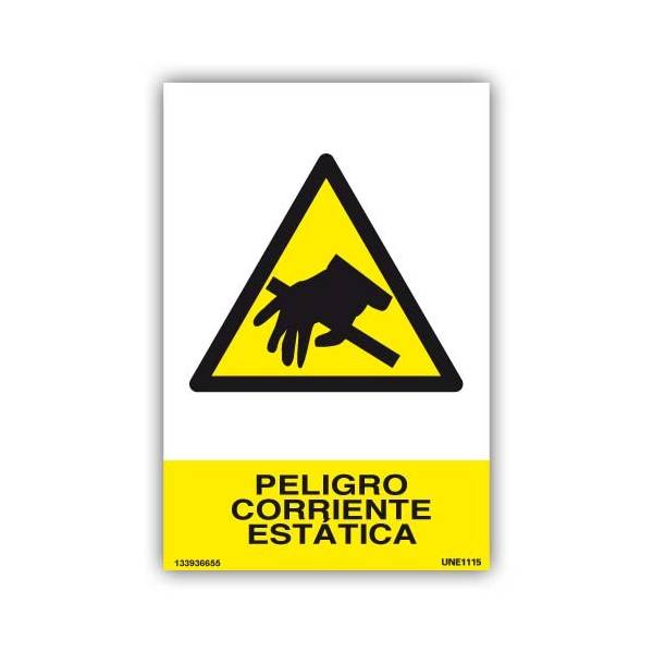 Señal de advertencia por la existencia de corriente estática. Señal de advertencia por la existencia de corriente estática.