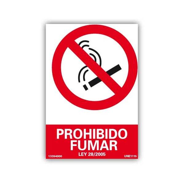 Señal de prohibición + Pictograma: Prohibido Fumar