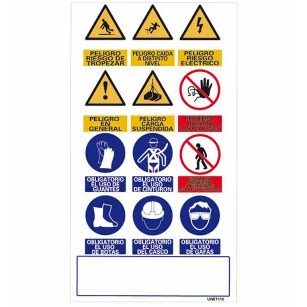 Señal múltiple para obra 50x90