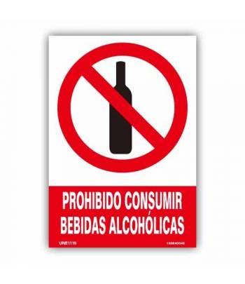 Diseñada para informar de la prohibición del consumo de bebidas alcohólicas