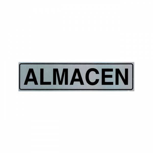 Señal informativa de aluminio con texto y pictograma para señalizar y ubicar la zona o zonas de almacén Señal informativa de aluminio con texto y pictograma para señalizar y ubicar la zona o zonas de almacén