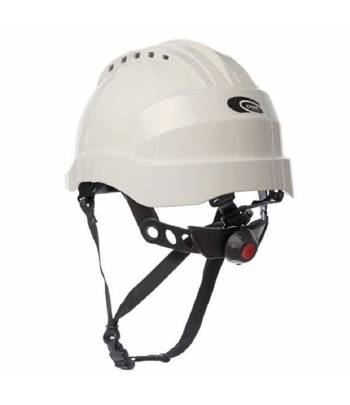 Casco de seguridad para trabajos en altura con protección para baja tensión, con barboquejo integrado de 4 puntos