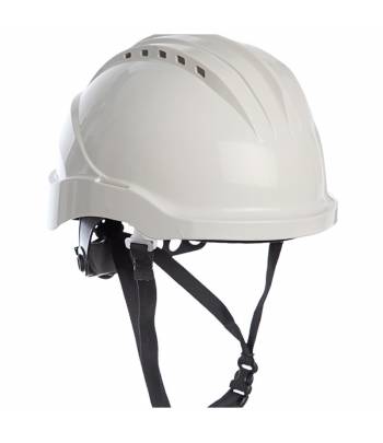 Casco de seguridad para trabajos en altura con protección para baja tensión, con barboquejo integrado de 4 puntos