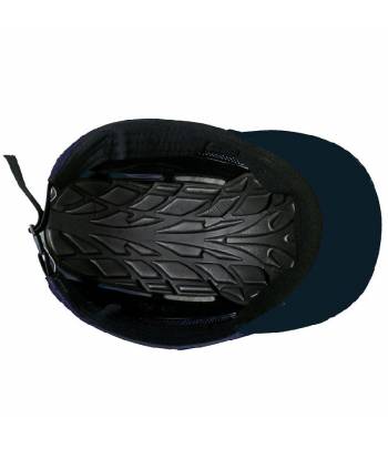 Gorra antigolpes con ribete reflectante y casquete protector fabricado en ABS