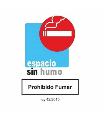 Señales Prohibición que avisa ante un espacio "libre de humo"