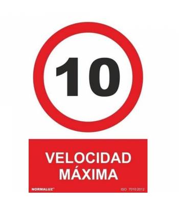 Señal de prohibido circular por encima de la velocidad máxima permitida