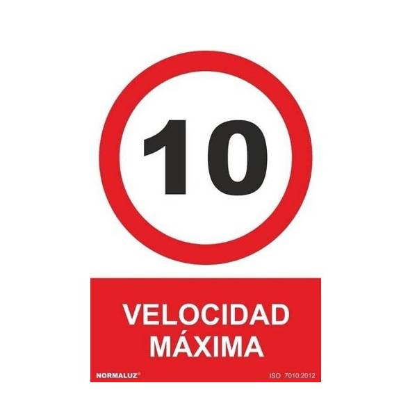 Señal de prohibido circular por encima de la velocidad máxima permitida