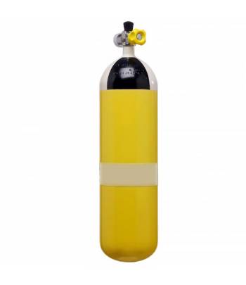 Botella para equipos de respiración autónoma con capacidad para 6 litros se aíre comprimido.