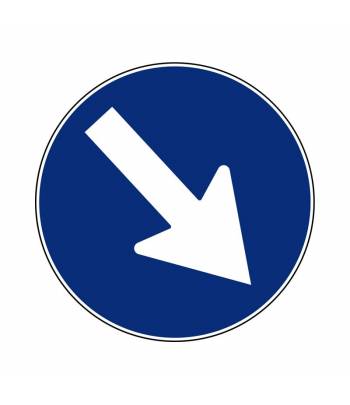 Señal MOPU Tipo S circular - Paso obligatorio a la derecha (R-401A) Señal MOPU Tipo S circular - Paso obligatorio a la derecha (R-401A)