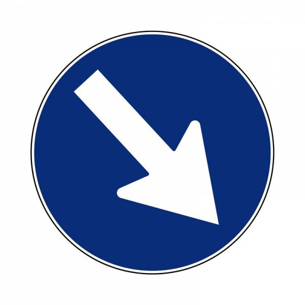Señal MOPU Tipo S circular - Paso obligatorio a la derecha (R-401A)