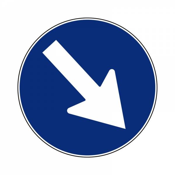 Señal MOPU Tipo S circular - Paso obligatorio a la derecha (R-401A) Señal MOPU Tipo S circular - Paso obligatorio a la derecha (R-401A)