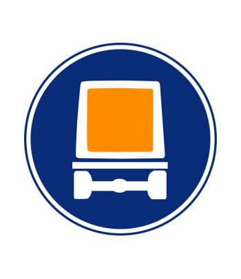 Señal circular para señalizar que a partir de la misma solo pueden circular vehículos que transporten mercancías peligrosas. Señal circular para señalizar que a partir de la misma solo pueden circular vehículos que transporten mercancías peligrosas.