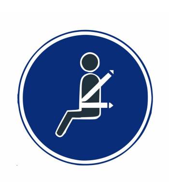 Señaliza la obligación de utilizar el cinturón de seguridad Señaliza la obligación de utilizar el cinturón de seguridad