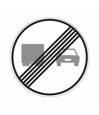 Señaliza el fin de la prohibición de adelantar a otros vehículos por parte de camiones