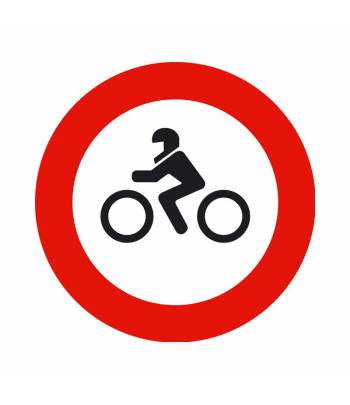 Indica la prohibición de acceso a un lugar, vía o camino estrictamente a motocicletas Indica la prohibición de acceso a un lugar, vía o camino estrictamente a motocicletas
