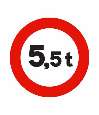 Indica la limitación de acceso a vehículos de un peso determinado. Indica la limitación de acceso a vehículos de un peso determinado.