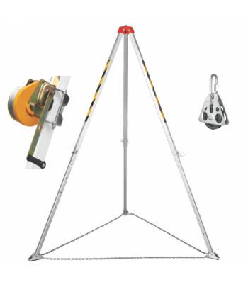 Trípode para espacios confinados con rescatador