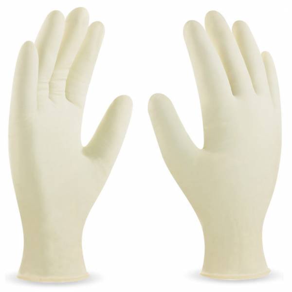 Caja de 100 uds. guantes 100% látex sin polvo.