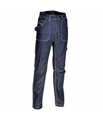 Pantalón de trabajo fabricado en tejido vaquero, muy resistente y transpirable. Cuenta con triple costura en todas las zonas. Pantalón de trabajo fabricado en tejido vaquero, muy resistente y transpirable. Cuenta con triple costura en todas las zonas.
