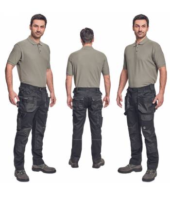 Pantalón de trabajo Cerva con tejido elástico multibolsillos de alta calidad