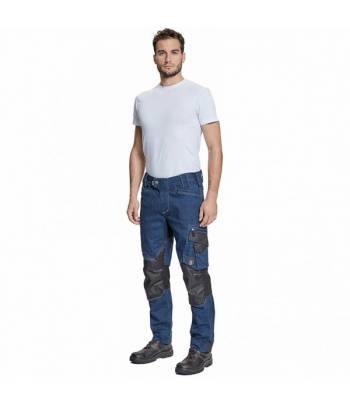 Pantalón de trabajo Cerva Neurum confeccionado en tejido vaquero elástico Trifibetex de alta calidad y con refuerzos en Cordura Pantalón de trabajo Cerva Neurum confeccionado en tejido vaquero elástico Trifibetex de alta calidad y con refuerzos en Cordura