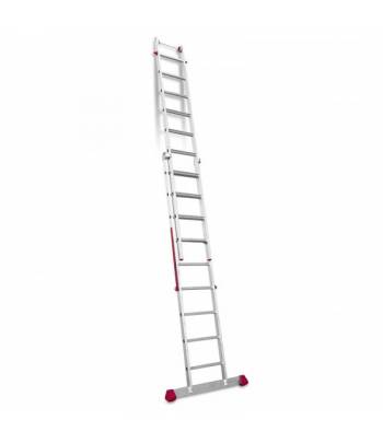 Escalera multiusos profesional ligera, con peldaños antideslizantes de 80 mm de profundidad,