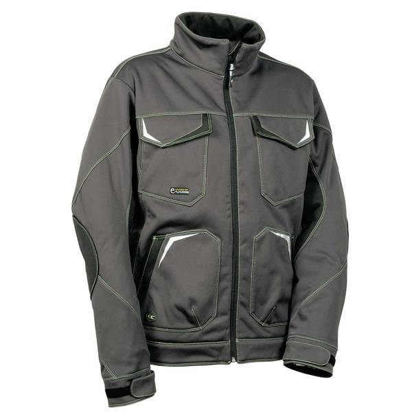 Cazadora tipo softshell con puños ajustables