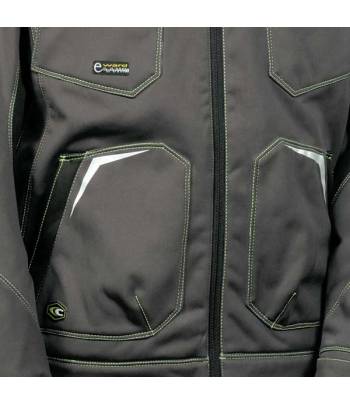 Cazadora tipo softshell con puños ajustables