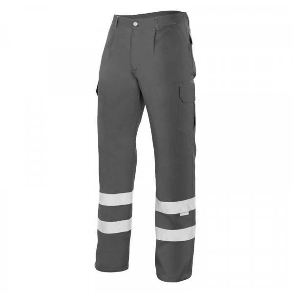 Pantalones básicos de trabajo con dos bandas reflectantes termoselladas