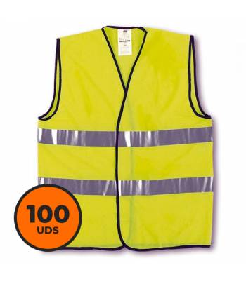 Pack de 100 chalecos de trabajo reflectantes básicos