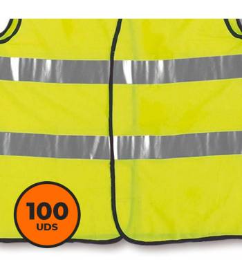 Pack de 100 chalecos de trabajo reflectantes básicos