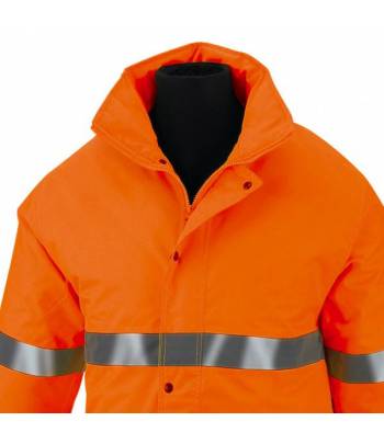 Parka impermeable certificada para alta visibilidad