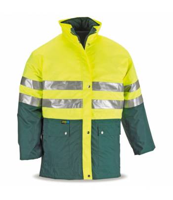 Parka 3 en 1 con certificado de alta visibilidad y elementos impermeables Parka 3 en 1 con certificado de alta visibilidad y elementos impermeables
