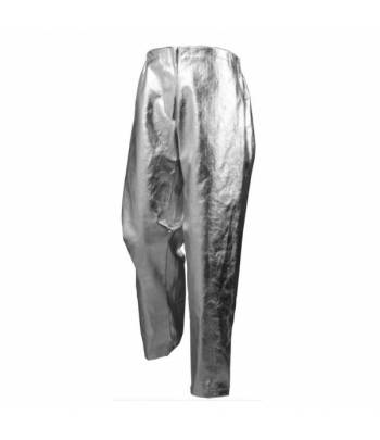 Pantalones aluminizados con cintura elástica y tirantes incluidos